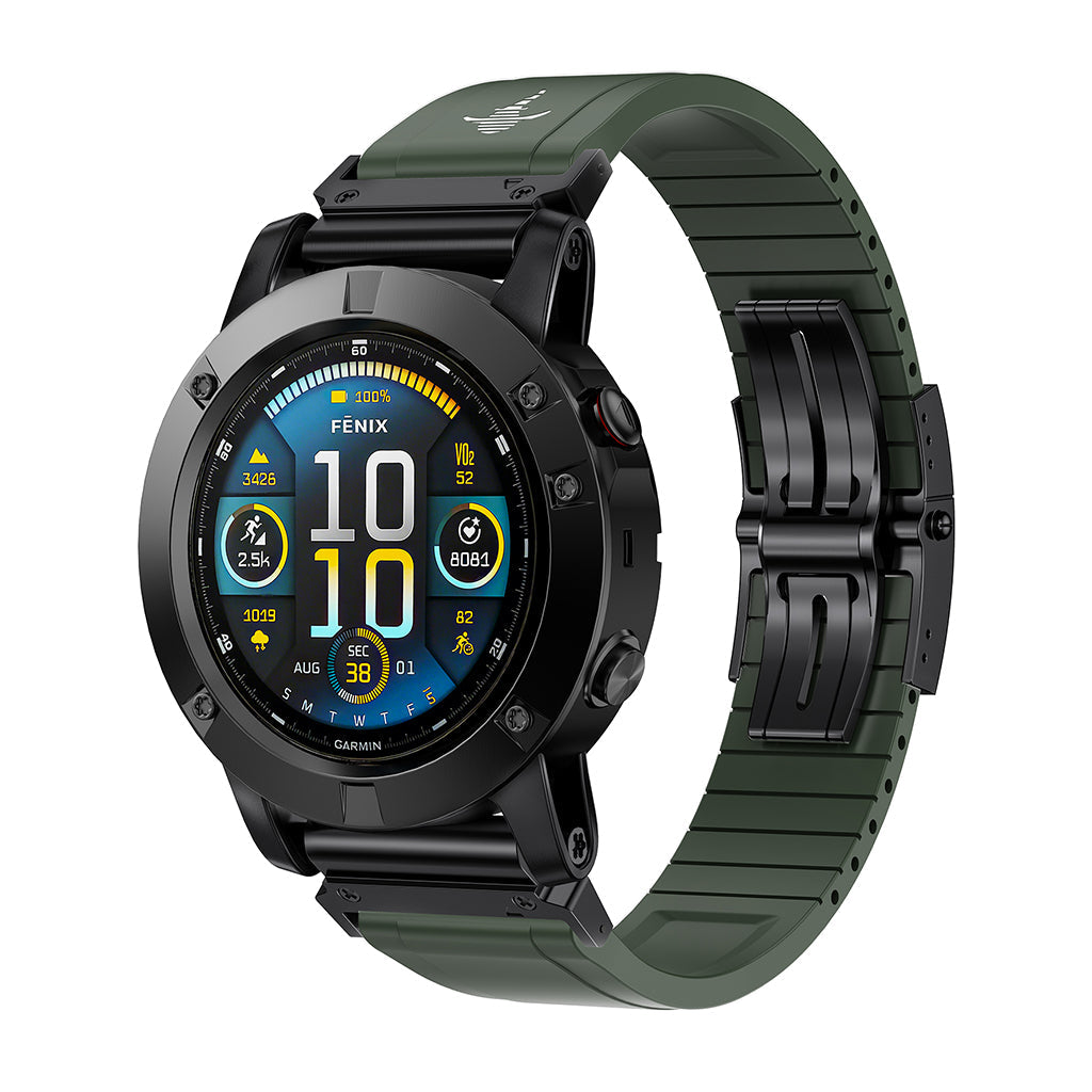 The Shark — Fine Watchmaking Grade FKM Garmin Watch Band