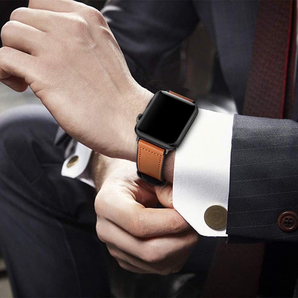 Leather Silicone Apple Watch Band